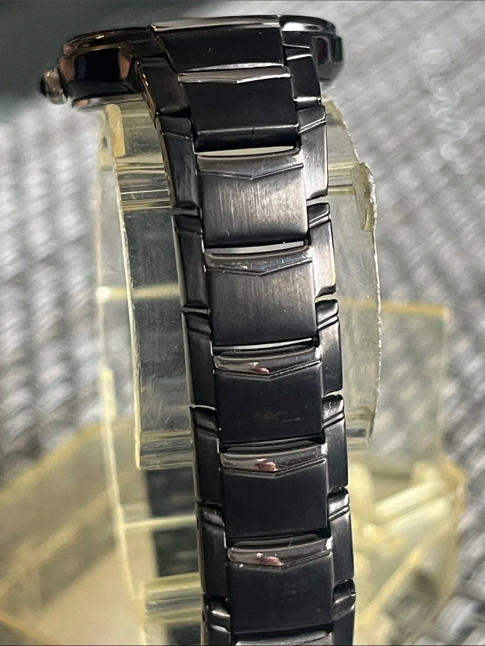 Pulsar Black Ceramic Watch with Silver Accents